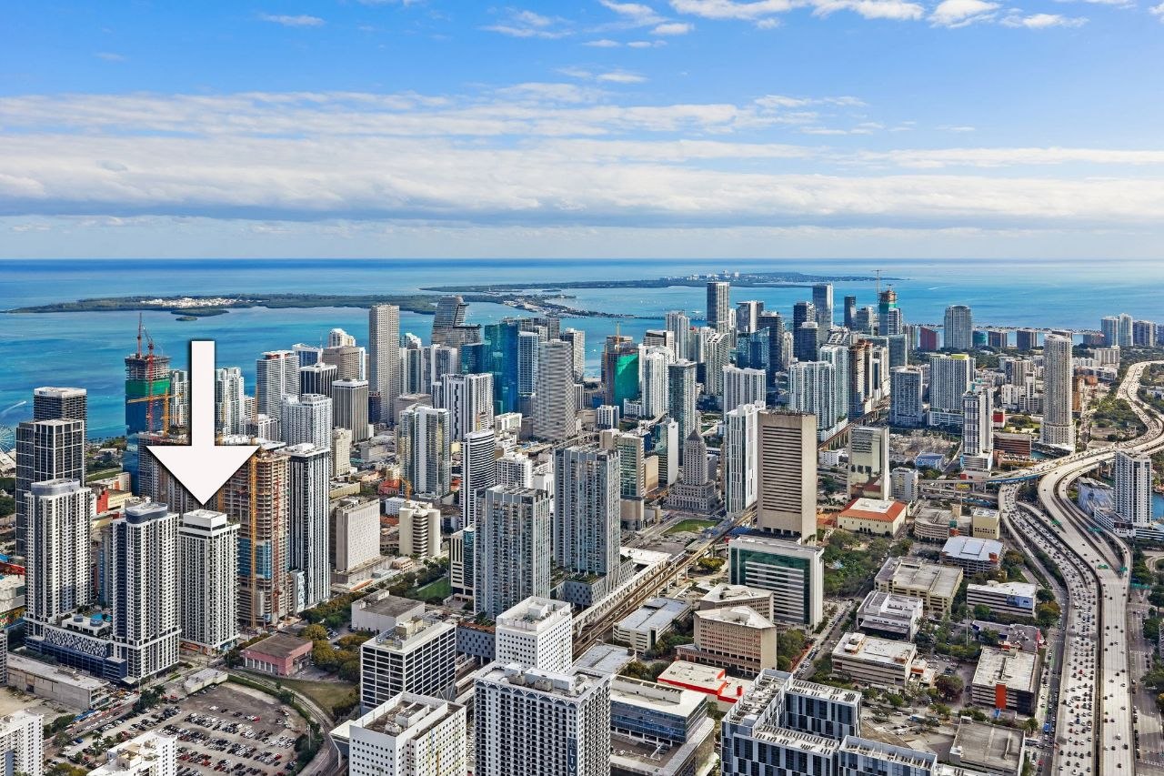 The Crosby aerial view of Downtown Miami